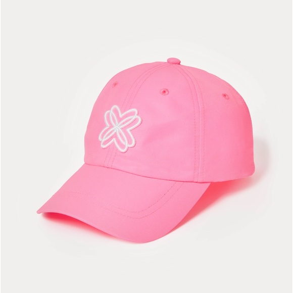 Lilly Pulitzer Pink Runaround Hat Baseball Hat Adjustable Rousseau Logo Running